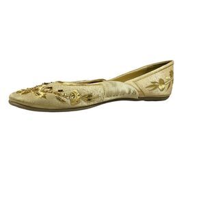 Predictions Yellow Beaded Ballet Flats Size 8.5